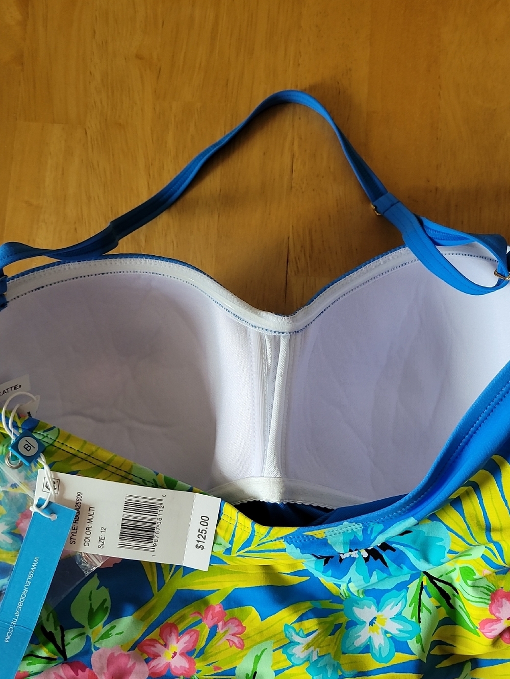 Bleu Rod Beattie Let's Get Away Printed Shirred One-Piece Swimsuit - Picture 8 of 12